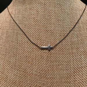 Silpada 16” sterling silver cross necklace.